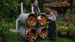 Фаршированная курица, запеченная в бочках – Уникальный Деревенский способ приготовления