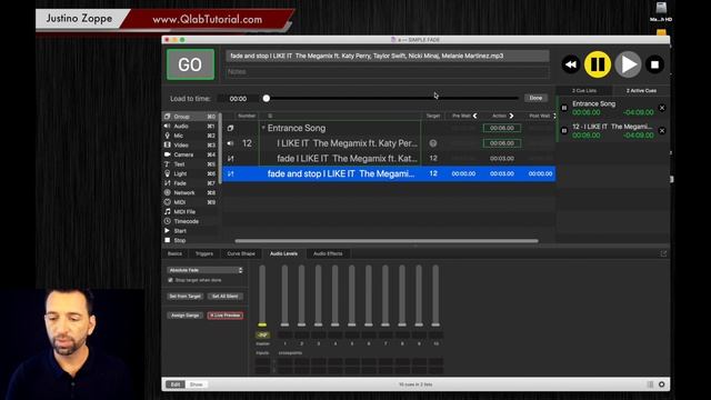 Qlab Tutorial   Basics Episode 7 (Advanced Fades)