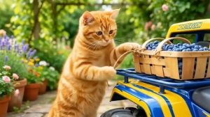 Кот идет в поле собирать вишню 🍒🐱