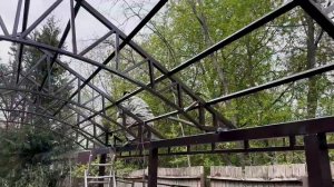 Двускатный навес 6х4 с кровлей из профлиста