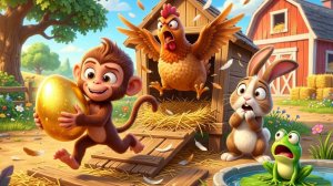 Непослушная обезьянка украла яйца!🐒🥚 #Забавный 3D мультфильм для детей ##Непослушная обезьянка