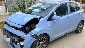 Kia Picanto, восстановление после лобового удара.