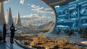 Golden Futuristic Desert City ｜ 1 Hour Peaceful Sci-Fi Ambient Music for Sleep & Focus-