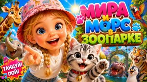 🎵 Мира и Морс в Зоопарке 🐾 | Песенка про животных 🦁🐘🐵