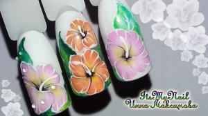 🌸Гавайские цветы на ногтях🌸Летний дизайн🌸Мои гель лаки🌸Дизайн ногтей гель лаком🌸Nail Design Shellac🌸