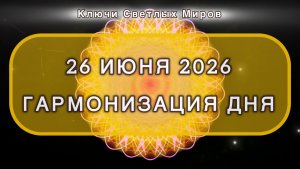 Гармонизация дня 26 июня 2026. Трансформационная МЕДИТАЦИЯ. Позитивные вибрации.