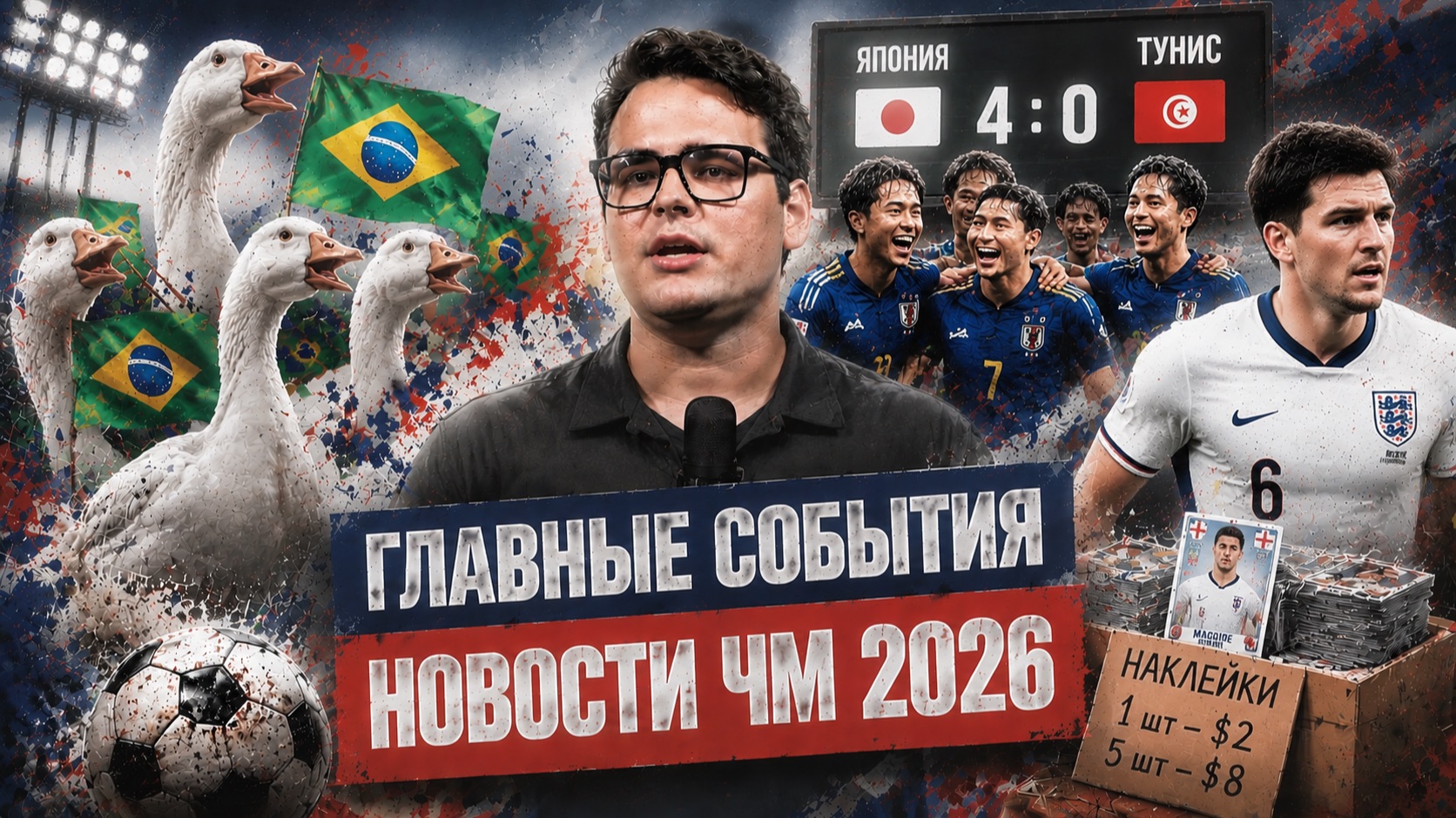 НОВОСТИ ЧМ 2026! Япония громит Тунис, и Магуайр продавец наклеек | 22 июня смотреть онлайн