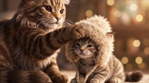Мама-кошка стрижет мех на ферме и делает тигровые шапки для котят дома 🐾 ##История спасения мам
