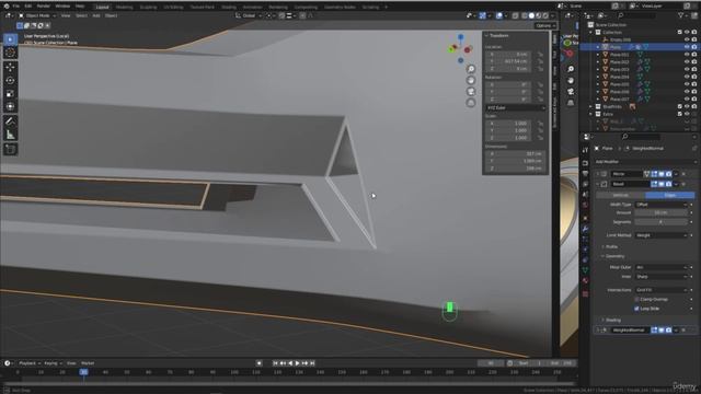 BLENDER Creating the Dune Ornithopter 20_Modeling section_Using solidify to create rims смотреть онлайн