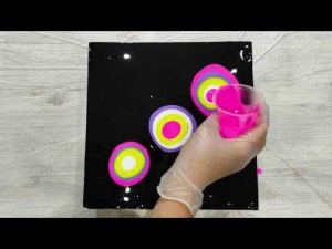 Флюид арт. Акриловая заливка