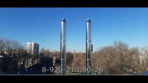 Монтаж дымохода из сэндвич труб, на кровельной котельной