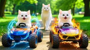 Мама-кошка подстригает шерсть на ферме и делает тигровую шапку для котят дома🐾🎩🐯