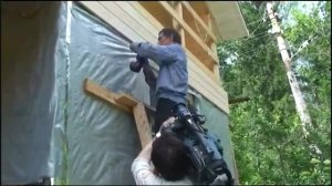 Обшивка имитацией бруса Первый канал