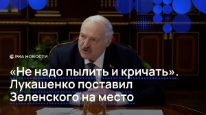 «Не надо пылить и кричать». Лукашенко поставил Зеленского на место