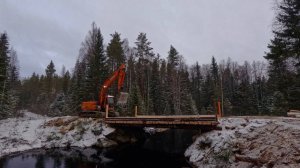 Лесовозные дороги. Как мы мост строили.