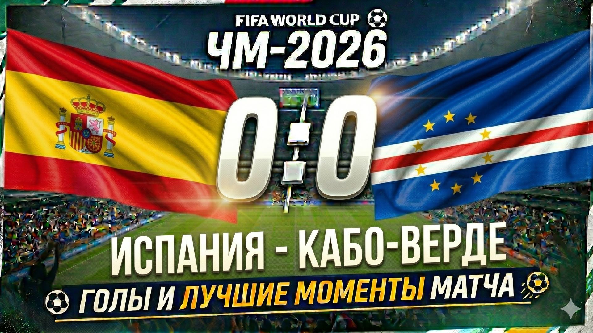 🇪🇸 ИСПАНИЯ - 🇨🇻 КАБО-ВЕРДЕ 0:0 | ⚽ ЧМ-2026 | ЛУЧШИЕ МОМЕНТЫ МАТЧА смотреть онлайн