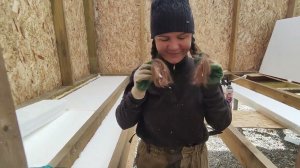 Утепление каркасного дома пенопластом.