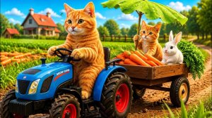 Отважный кот спасает маленького кролика 🐱🐰❤️