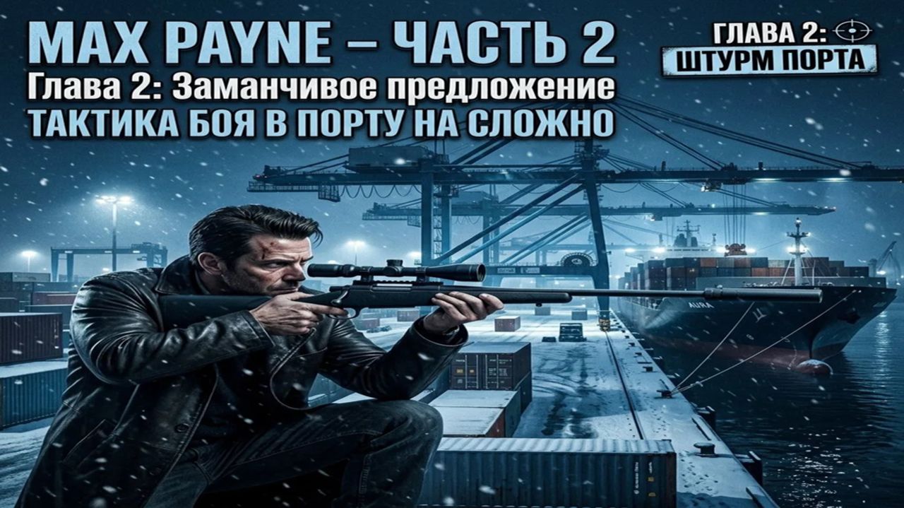 Max Payne — Часть 2 | Глава 2: Заманчивое предложение (Тактика боя в порту на Сложно)