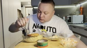 Блины с икрой мукбанг