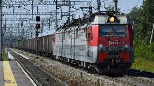 Электровоз 3ЭС4К-034 идёт на Волховстрой
