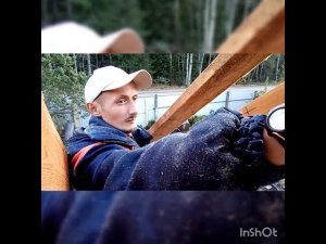 23.Подрезка стропил. Дом из газобетона, своими руками.