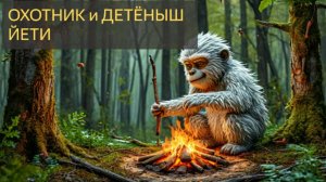 Охотник и детёныш йети ( история, лес, снежный человек)