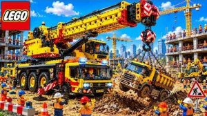 Этот кран LEGO спасает грузовик из огромной ямы! 😱
