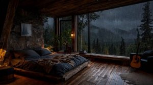 СИЛЬНЫЙ ДОЖДЬ В ГОРНОМ ДОМИКЕ ДЛЯ КРЕПКОГО СНА И БЫСТРОГО ЗАСЫПАНИЯ 🌧️⛰️