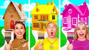 Домики Одного Цвета Бедная vs Богатая vs Ультра Богатая _ Сумасшедший Челлендж BaRaDa Challenge