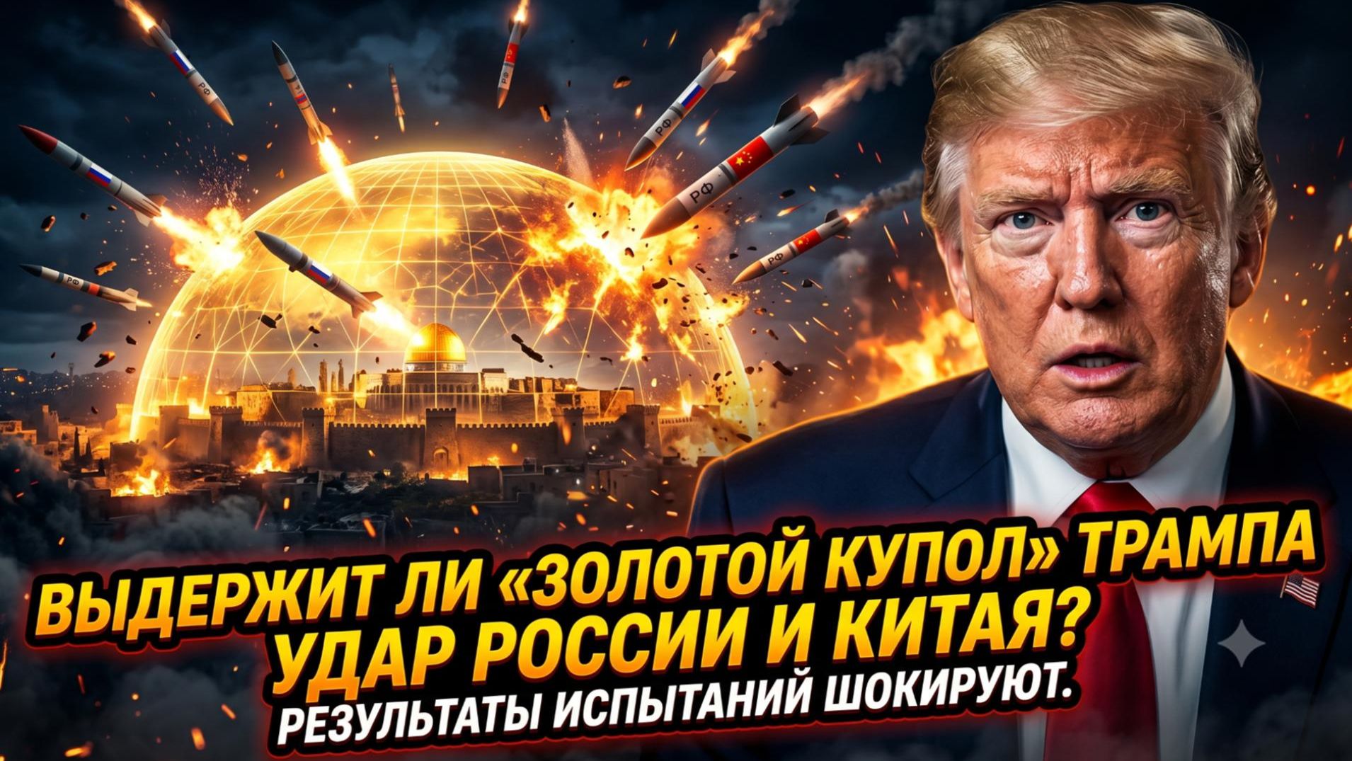 🛡️Выдержит ли «Золотой купол» Трампа удар России и Китая? Первый тест показал шокирующий результат