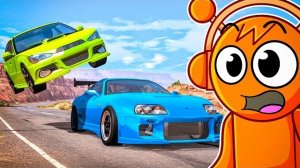 Худшие аварии на уличных гонках! (BeamNG Drive)