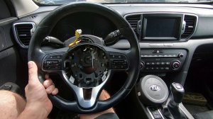 Снятие руля Kia Sportage4