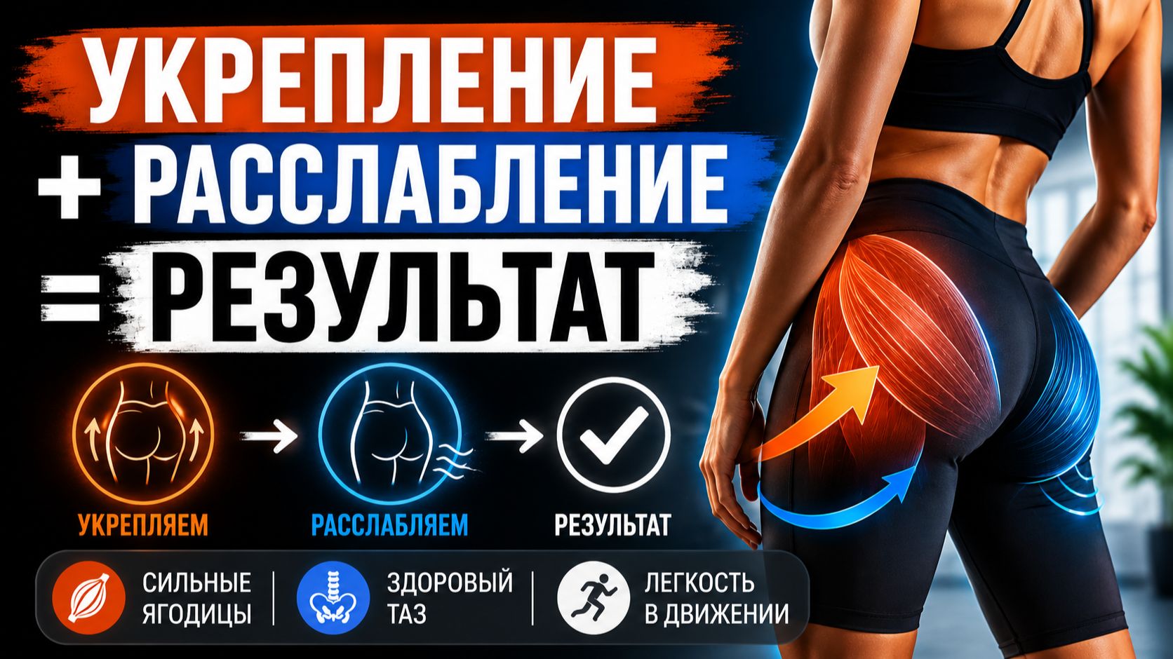 Комплекс для ЯГОДИЧНЫХ МЫШЦ: сила + фасциальное восстановление