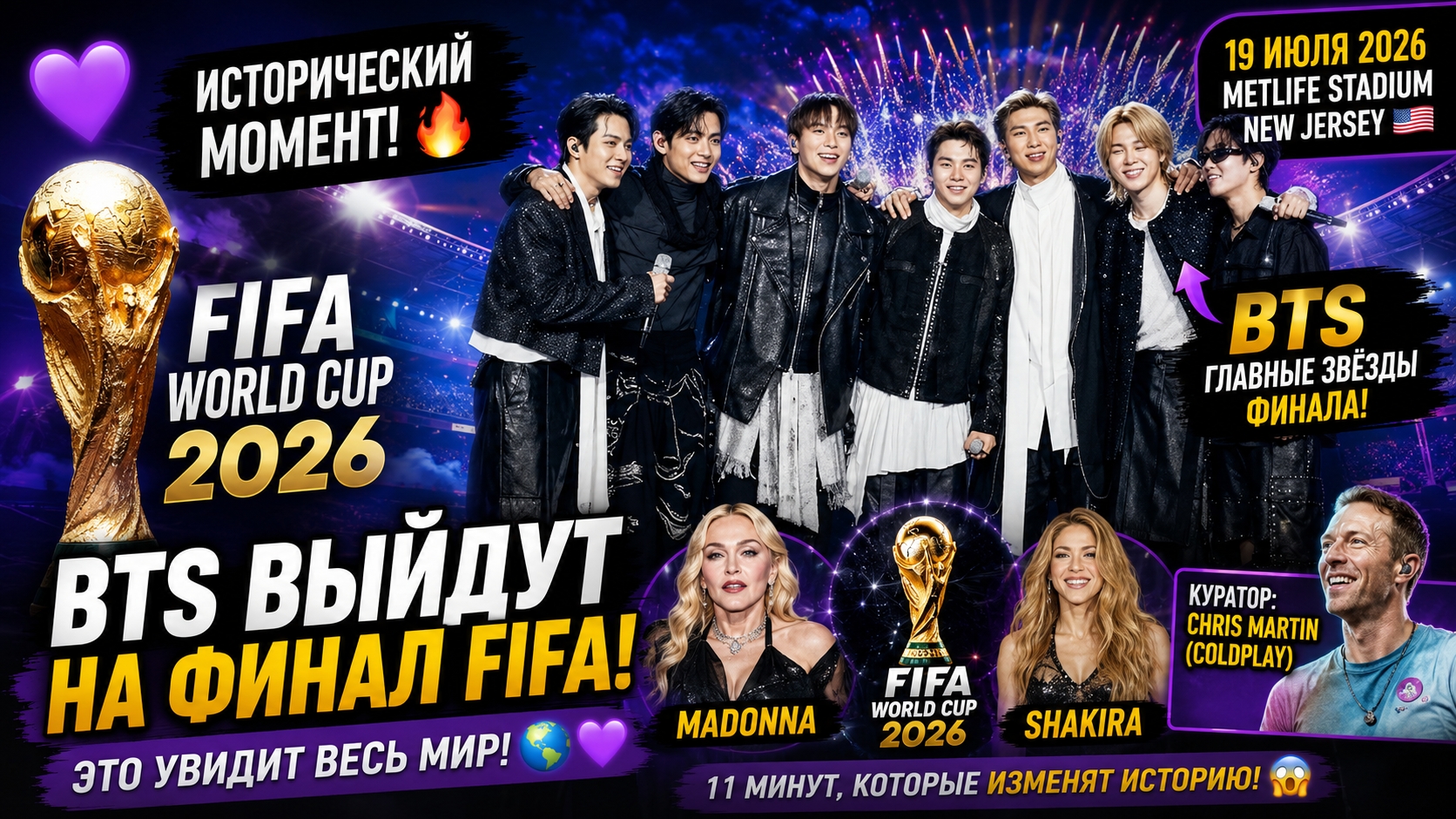 😱🔥 BTS выступят на финале "FIFA"… историческое шоу увидит весь мир!