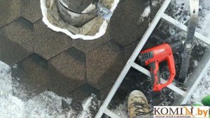 Дымоход через крышу. МОНТАЖ ЗИМОЙ. Установка утепленного дымохода через кровлю с помощью мастер флеш