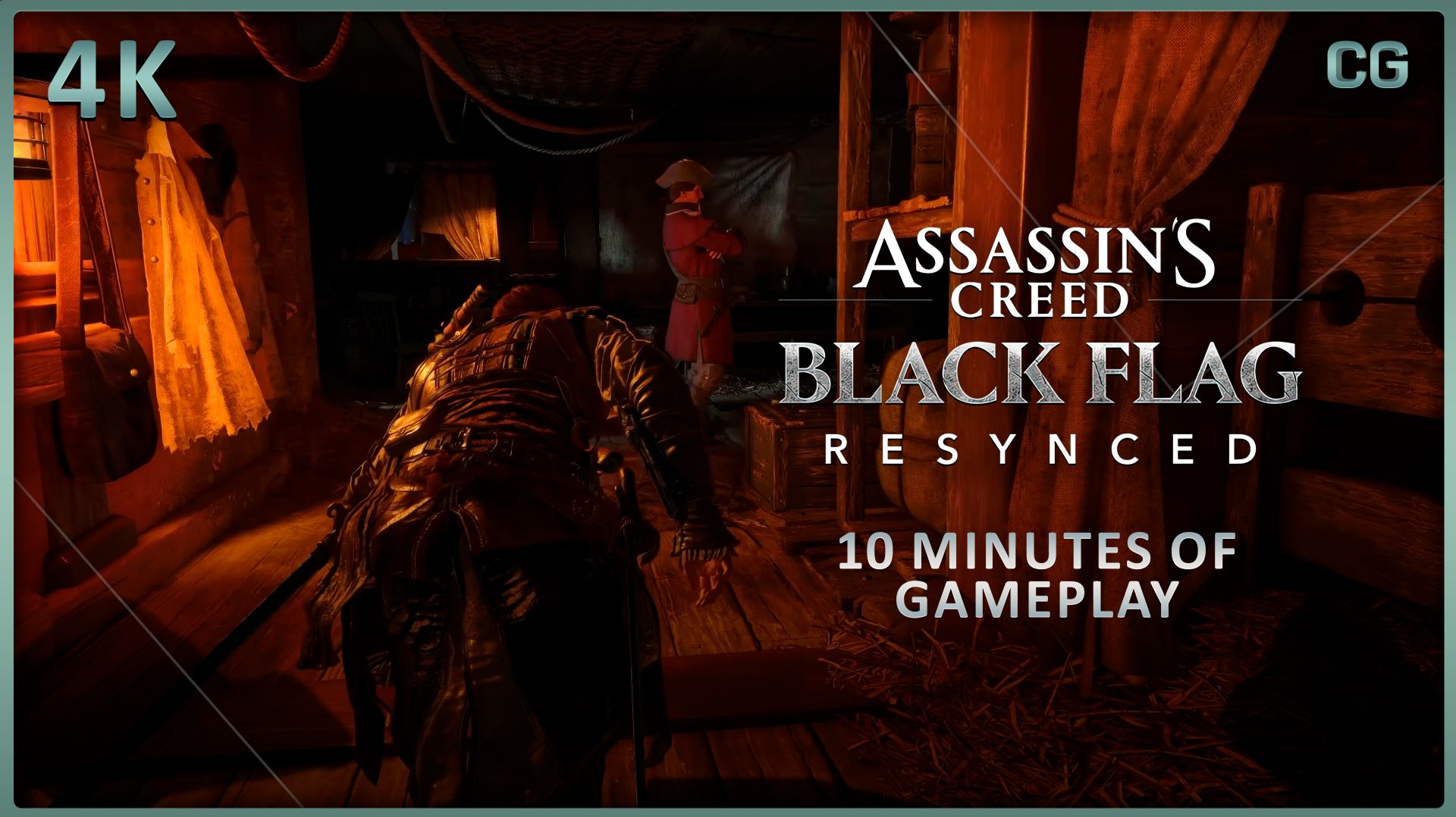 Assassin's Creed Black Flag Resynced - 10 минут геймплея в 4K