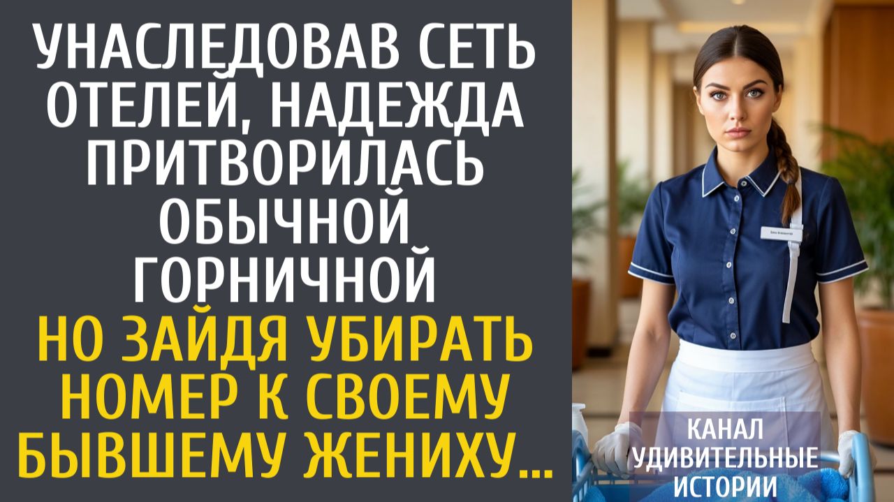 Истории из жизни Унаследовав сеть отелей, Надя притворилась обычной горничной… А зайдя убирать номер смотреть онлайн