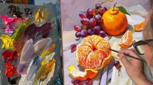 Премьера Сегодня! Мастер-класс «Яркий натюрморт» от Saharovs.Ru 🍊  Игорь Сахаров, живопись маслом