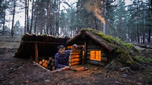 Нашел землянку в диком лесу | Сделал пристрой и переночевал