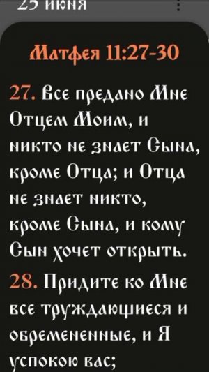 Иевангелие от Матфея - 11:27-30