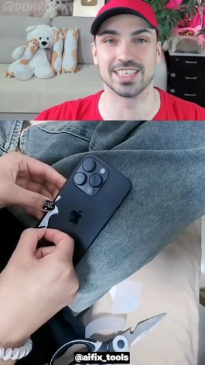 Что она делает с логотипом Айфона🍎?! #shorts