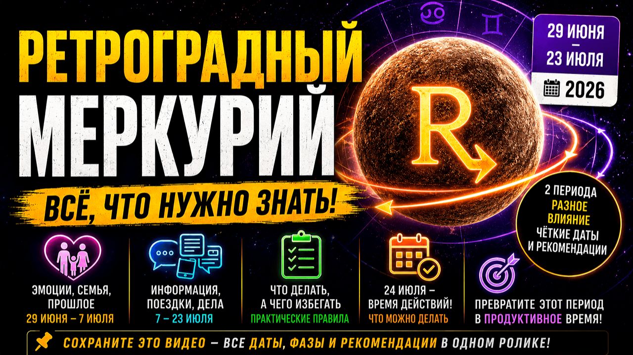 🔄 РЕТРОГРАДНЫЙ МЕРКУРИЙ: Всё, что нужно знать! смотреть онлайн