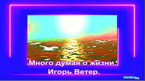 Много думая о жизни. Игорь Ветер.