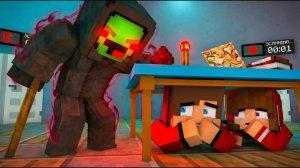 Джей Джей снова и снова играет в игру «Кальмар» в роли солдата - Анимация для Майнкрафта