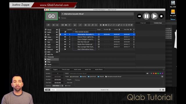 Учебное пособие по Qlab   Основы, эпизод 4 «Предварительное ожидание»