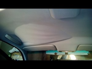 Ремонт провисшего потолка автомобиля (без его снятия)