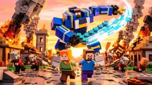 Битва LEGO Minecraft: Стив и Алекс против Меха! ｜ Мир Стива ЛЕГО