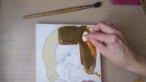 глянцевое золочение на мордан.