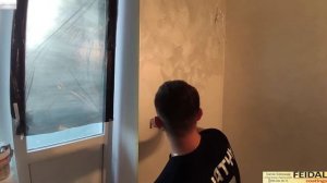 Декоративная краска для большой комнаты, простая техника нанесения!